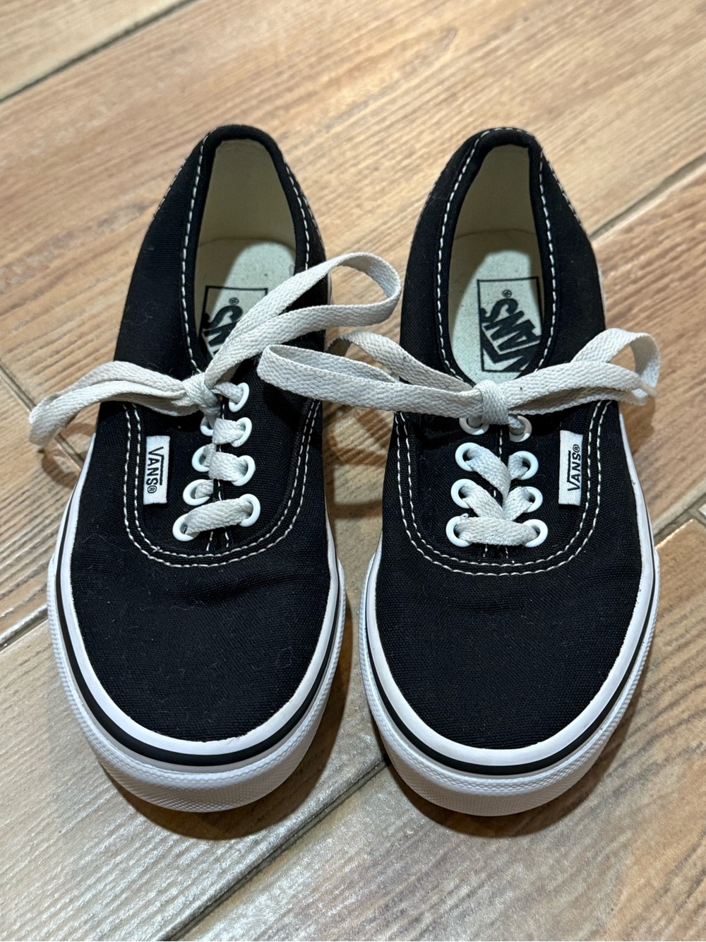 Vans Black and White Low-Top Canvas Sneakers